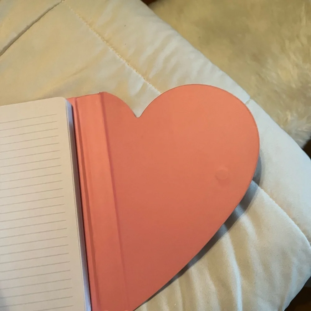Chic Pink Journal with Silver Heart Design